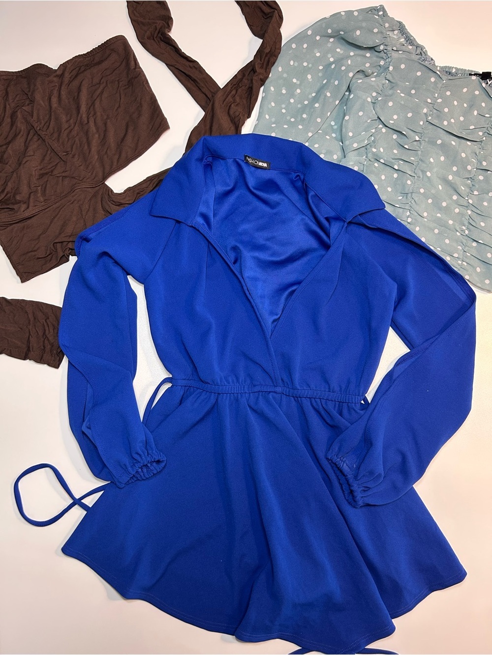Fashion Nova 3pc Trendy Matching Set, Romper & Crop Top Bundle